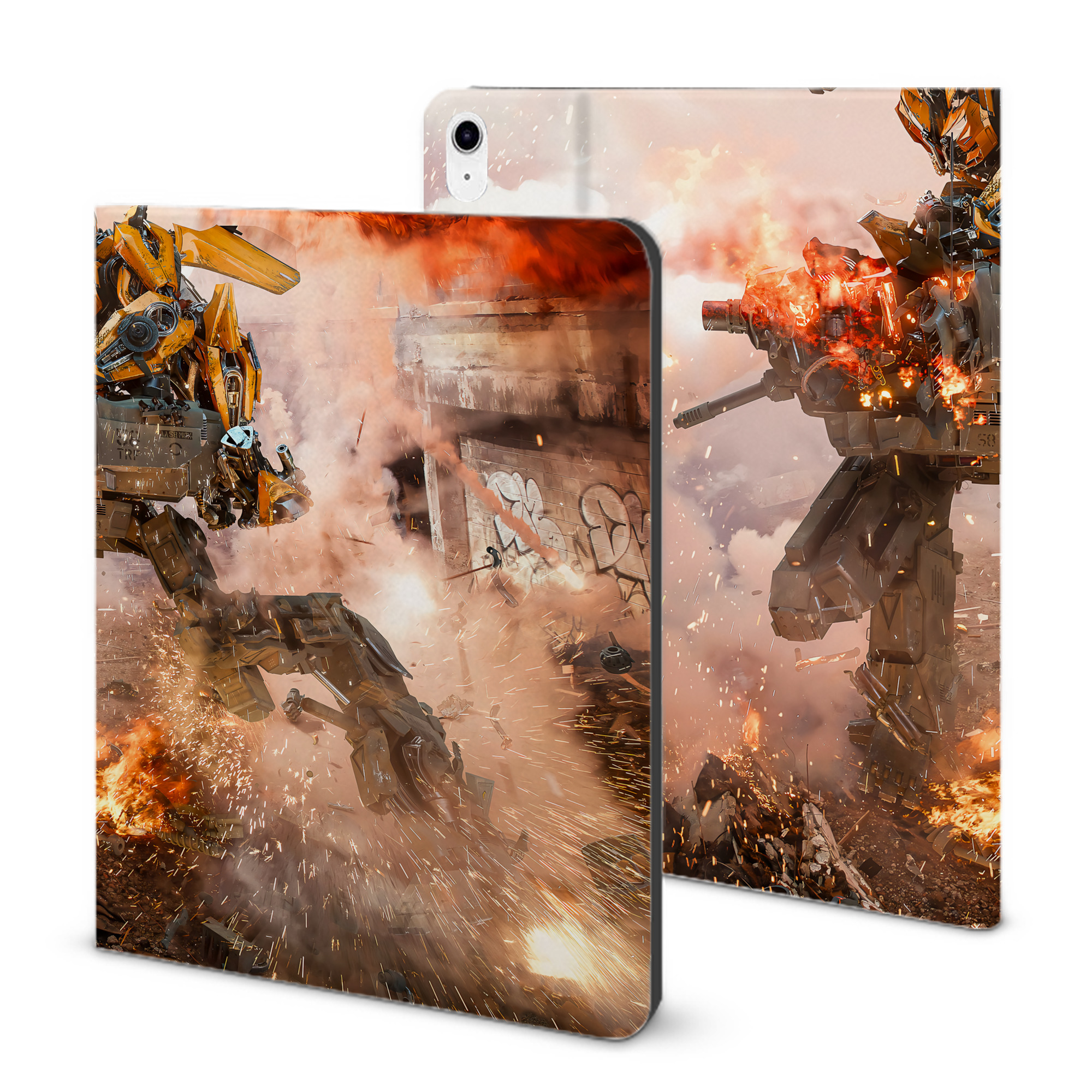 （画像用） Transformers トランスフォーマー IPad ケース ブック型 PUレザー TPU 耐衝撃 軽量 薄型 ペン収納なし 全面保護 IPad 各モデル対応